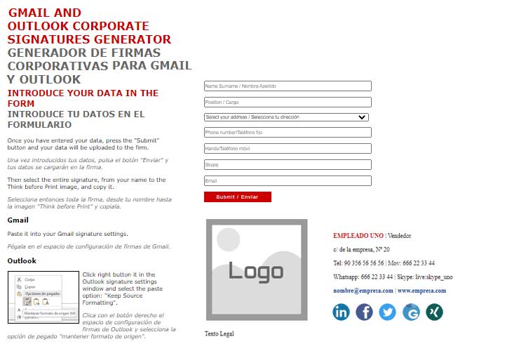 ejemplo firma de correo